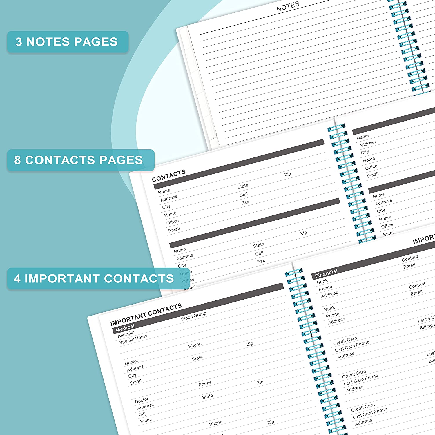 Monthly Planner 2023-2025 - Monthly Calendar 2023-2025 with Two-Side Pocket, July 2023 - June 2025, 9" x 11", Two Years Monthly Planner, Cardboard Cover, Perfect Organizer - Image 4